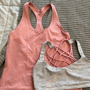 Lululemon tank top with matching bra